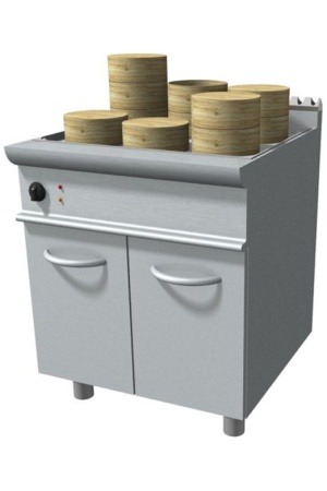 Napařovací zařízení elektrické, 78l, 12,0 kW 400V, pro GN 2/1 + 2 x 1/3, šířka 800mm, skříňový modul otevřený