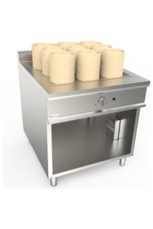 Napařovací zařízení elektrické, 78l, 24,0kW 400V, pro GN 2/1 + 1 x 1/3, šířka 800mm, skříňový modul otevřený