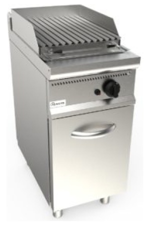 Lávový gril plynový, 8,0kW, na 5kg lávových kamenů, šířka 400mm, skříňový modul uzavřený
