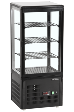 Chladicí vitrína stolní, černá TEFCOLD UPD 80 BLACK