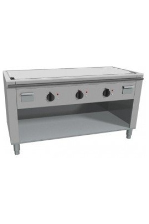 Elektrická deska Teppanyak, 3 zóny, šířka 1400 mm, otevřená podestavba