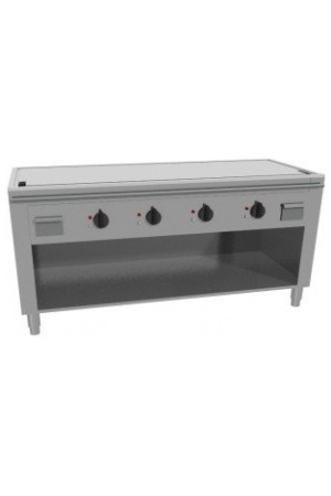 Plynová deska Teppanyak, 4 zóny, šířka 1700 mm, otevřená podestavba
