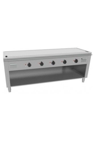 Plynová deska Teppanyak, 5 zón, šířka 2000 mm, otevřená podestavba