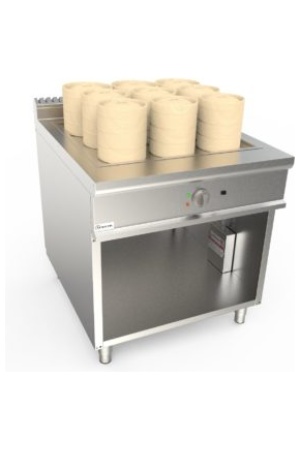 Napařovací zařízení elektrické, 78l, 12,0 kW 400V, pro GN 2/1 + 2 x 1/3, šířka 800mm, skříňový modul otevřený