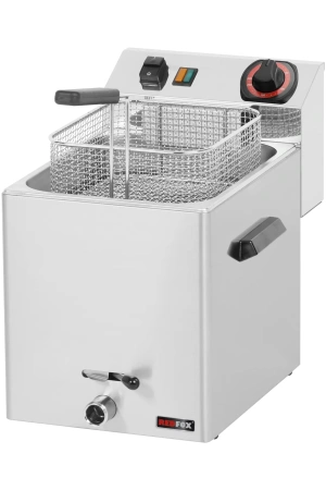 Fritéza elektrická 0,38 kW/l, 8 l stolní s výpustí 230 V | REDFOX - FE 07 V