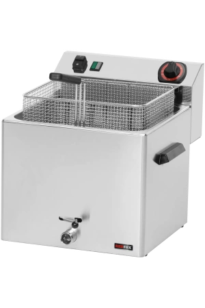 Fritéza elektrická 0,74 kW/l, 11 l stolní s výpustí 400 V | REDFOX - FE 10 T