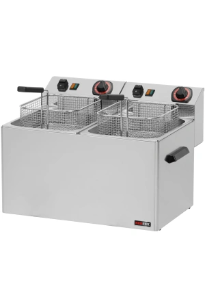 Fritéza elektrická dvojitá 0,75 kW/l, 8+8 l stolní 400 V | REDFOX - FE 77 T